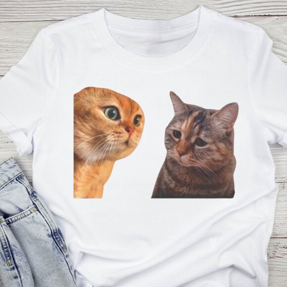 Tops - Cats Talking Meme Shirt - Funny Cat Shirt, Parody Tees, Funny Cat, Cat Meme